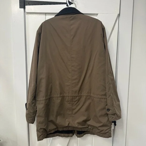 LL Bean Chore Jacket Large Tall Flannel Lined Wool Cashmere Barn Coat Outerwear - Picture 9 of 10